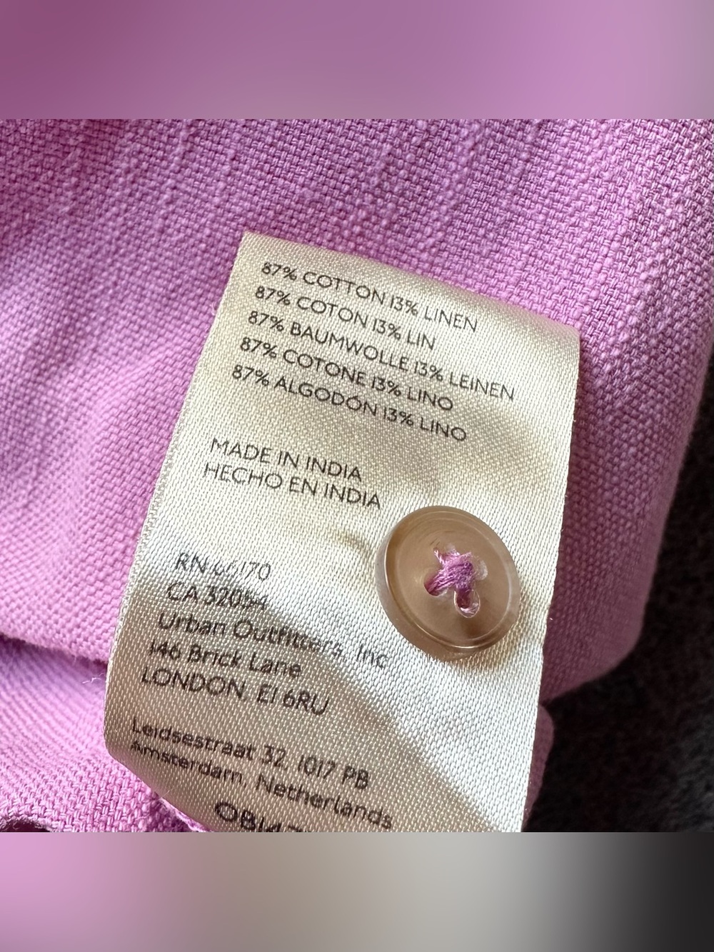 Anthropologie Pilcro Cotton & Linen Blend Oversized Button Down Shirt XL - Picture 3 of 4